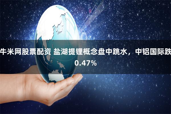 牛米网股票配资 盐湖提锂概念盘中跳水，中铝国际跌0.47%